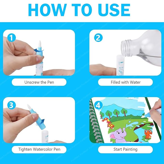 Magic Water Painting Book ( UAE Delivery Time: 1-3 Days )